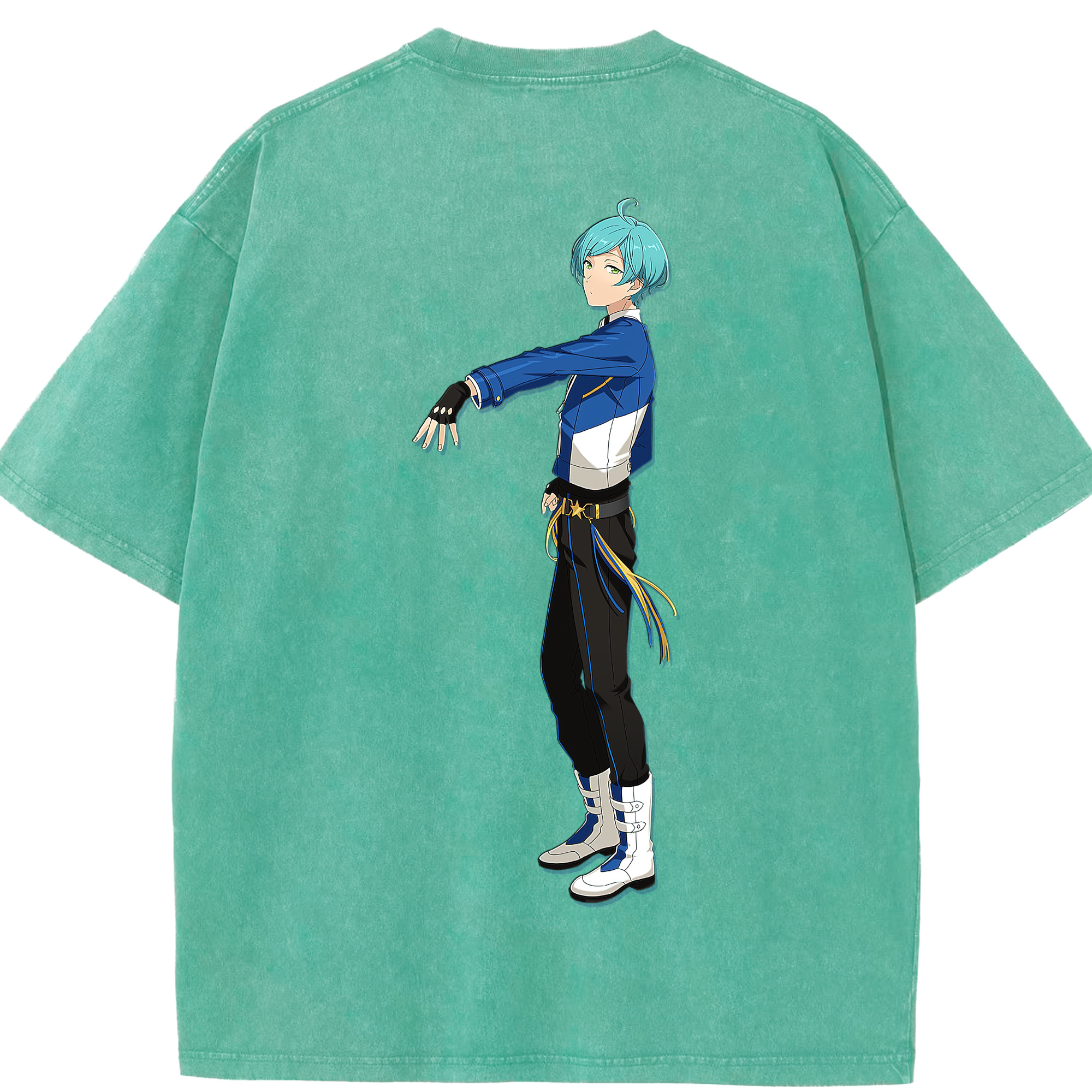 （画像用） あんさんぶるスターズ! Ensemble Stars 綿100% ヴィンテージ風 半袖Tシャツ（背面プリント）